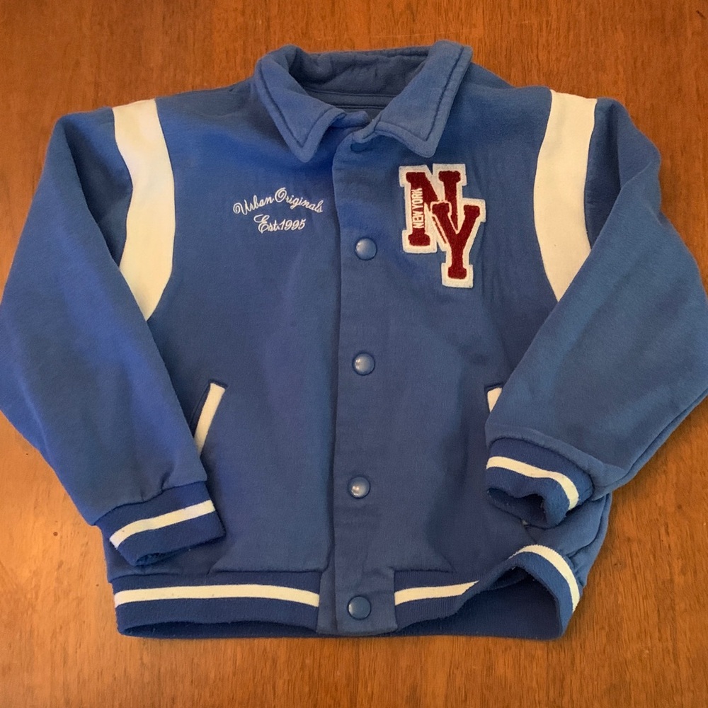 🍊5/$25 Primark Blue Kids Jacket with NY Patch size 5-6Y